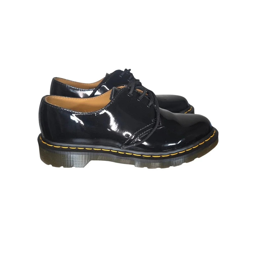 Dr. Martens 1461 Black Patent Leather Oxfords Grunge Preppy US 9